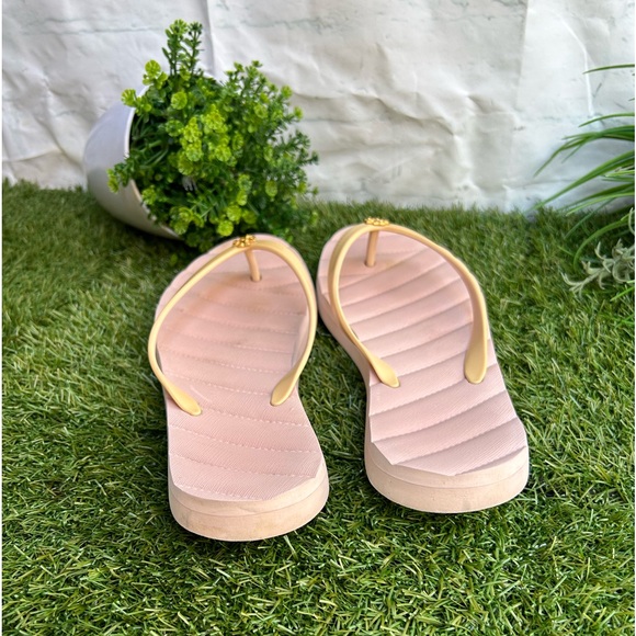 Tory Burch Womens Kira Flip Flops - Meadowsweet/Gold/Pink size 9 gently used - Picture 5 of 14